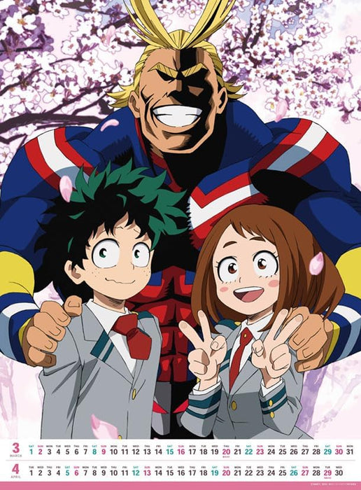 Ensky TV Anime 'My Hero Academia' 2025 Wall Calendar CL-027