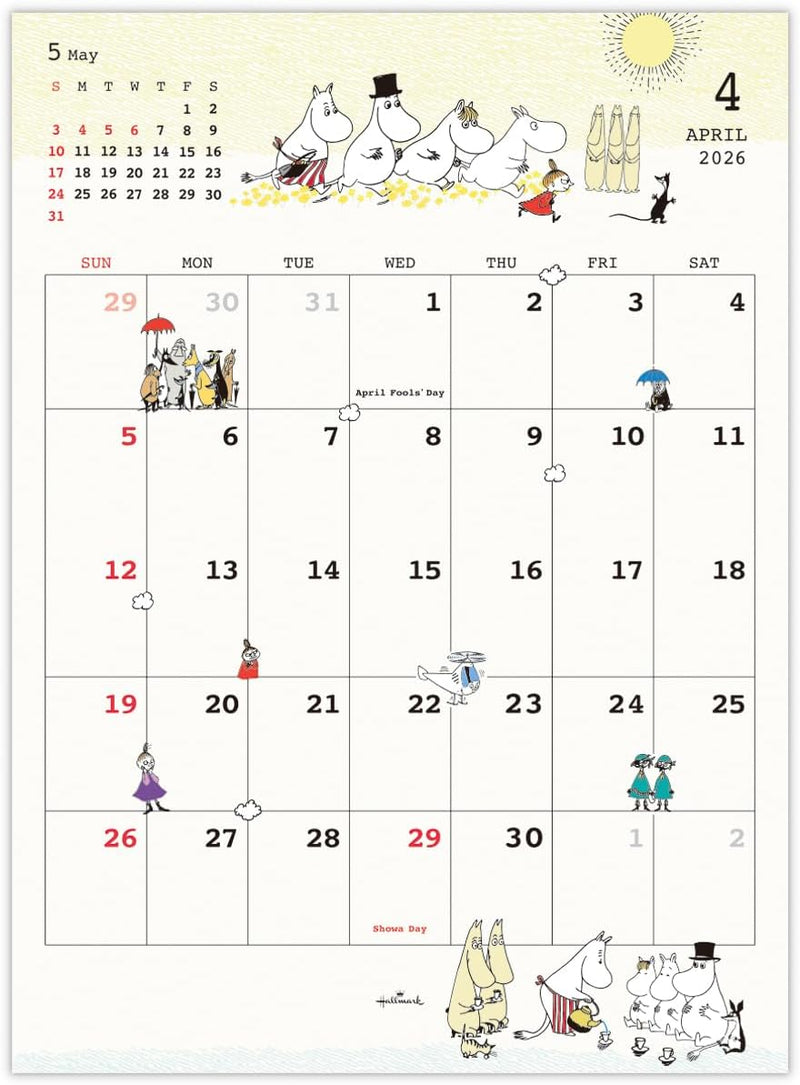 Hallmark Moomin Little My 2026 Wall Calendar Small 845469