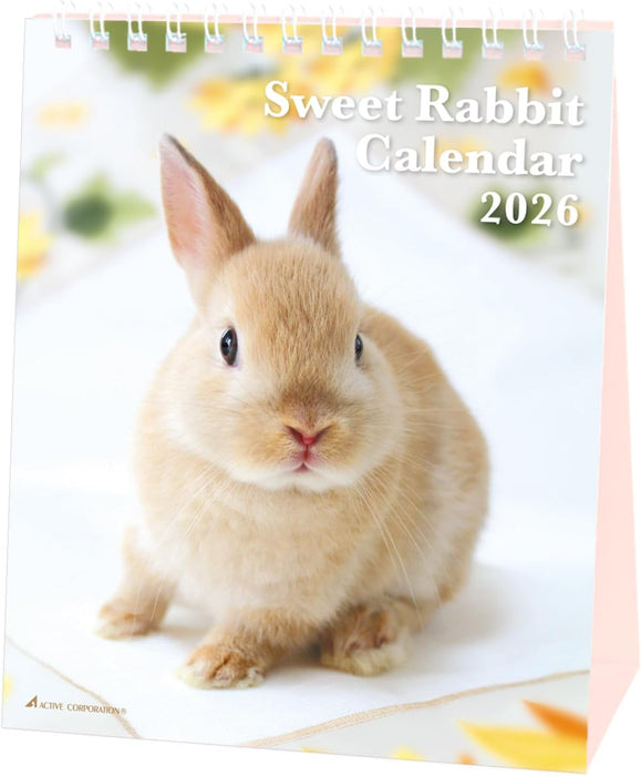 Active Corporation 2026 Desk Calendar Sweet Rabbit 26ACL-571