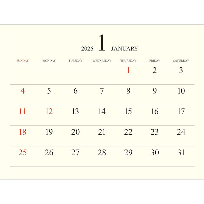 Todan 2026 Desk L Calendar Premium Gold 15.6 x 18cm TD-299