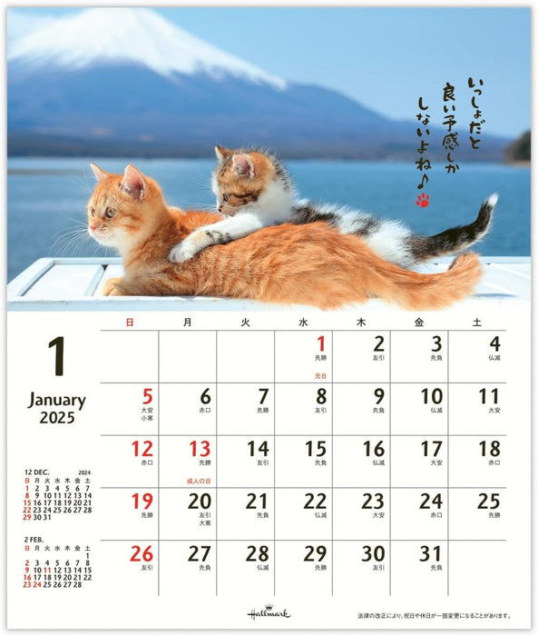 Hallmark 2025 Wall Calendar Homenyanko Small 834-739