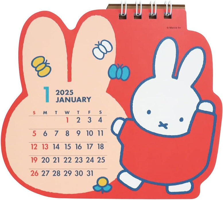 SQUARE Miffy 2025 Desk Calendar Pink 39BCA-6