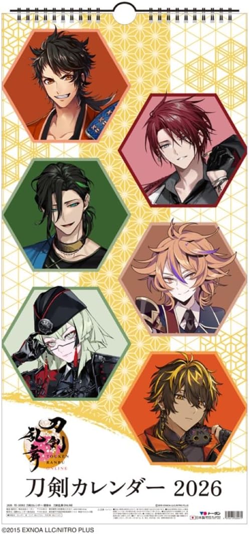 Touken Ranbu -ONLINE- 2026 Wall Calendar CL25-0801