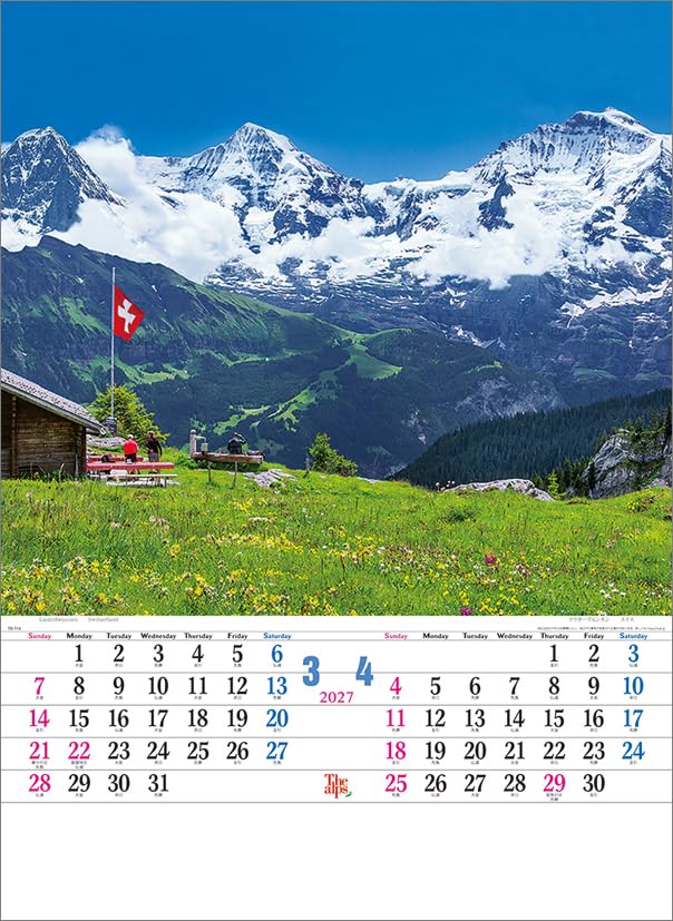 Todan 2027 Wall Calendar The Alps CL27-1028
