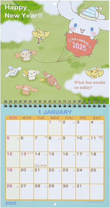 Sanrio Wall Calendar M 2025 Cinnamoroll Wall Calendar 452548