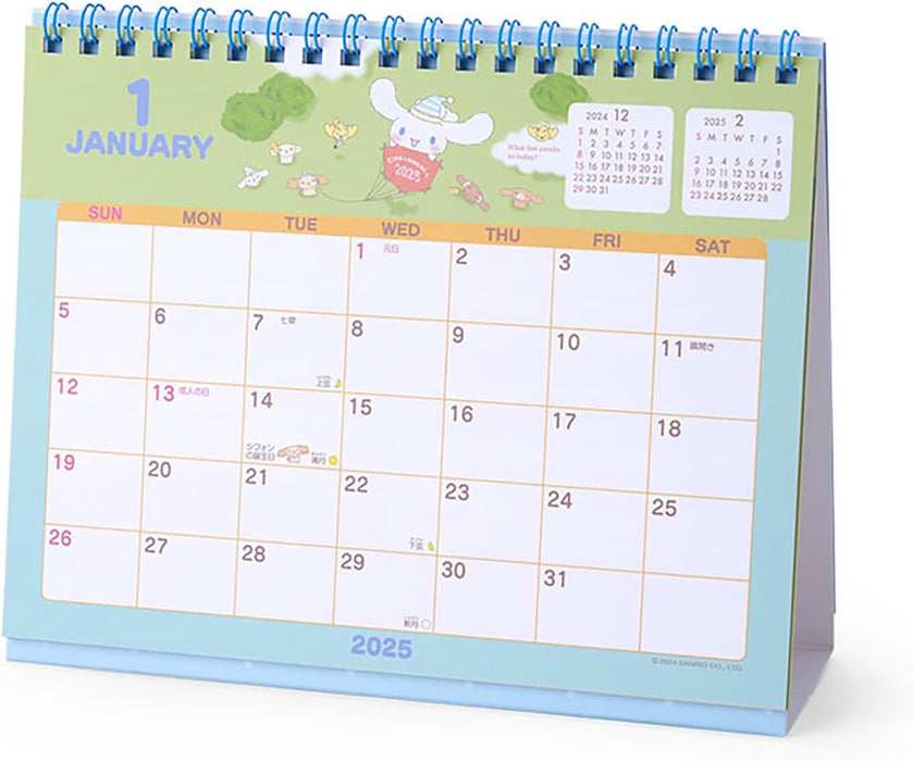 Sanrio Ring Calendar 2025 Cinnamoroll Desk Calendar with Schedule Stickers 451355