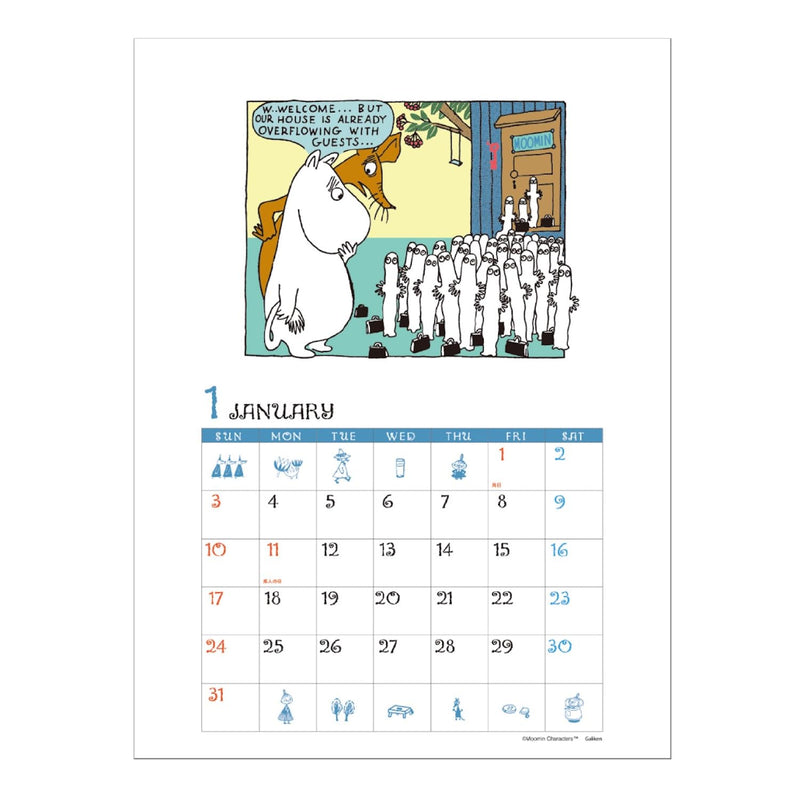 Midori 2027 Desk Calendar M Dog Pattern 31408006