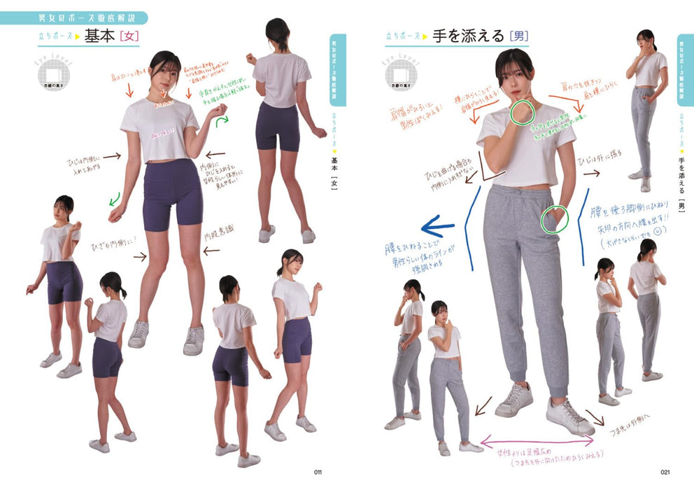 Momoto Momo's Production of A Character Poses Collection Masterful Drawing Reference Collection