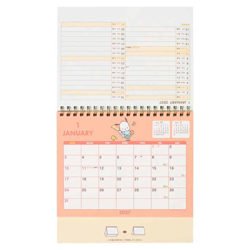 Sanrio Ring Calendar 2027 Pochacco Desk Calendar 921432