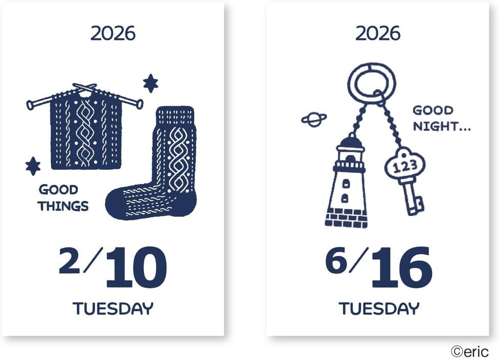 New Japan Calendar 2026 Page-A-Day Calendar eric mini mini Page-A-Day Calendar NK4430