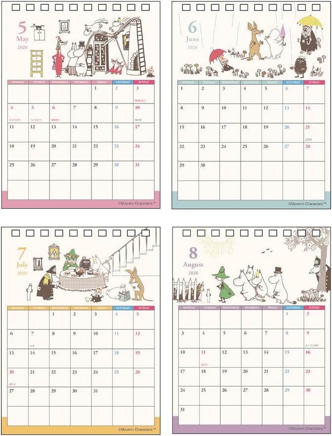 Sun-Star Stationery Moomin 2026 Desk Calendar Moomin S8521697