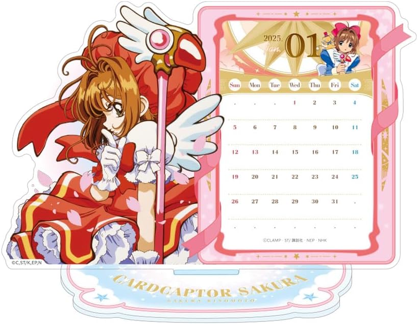 Ensky Cardcaptor Sakura 2025 Acrylic Stand Desk Calendar CL-044