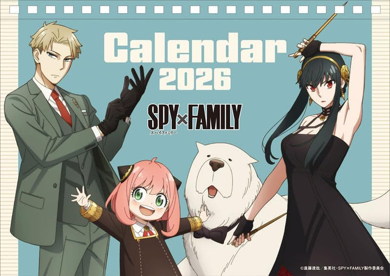Ensky TV Anime 'SPY x FAMILY' 2026 Desk Calendar 15 x 21cm CL-011