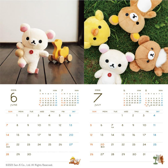 2026 Living with Rilakkuma Wall Calendar