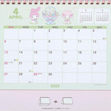 Sanrio Ring Calendar 2025 My Melody Desk Calendar with Schedule Stickers 451266