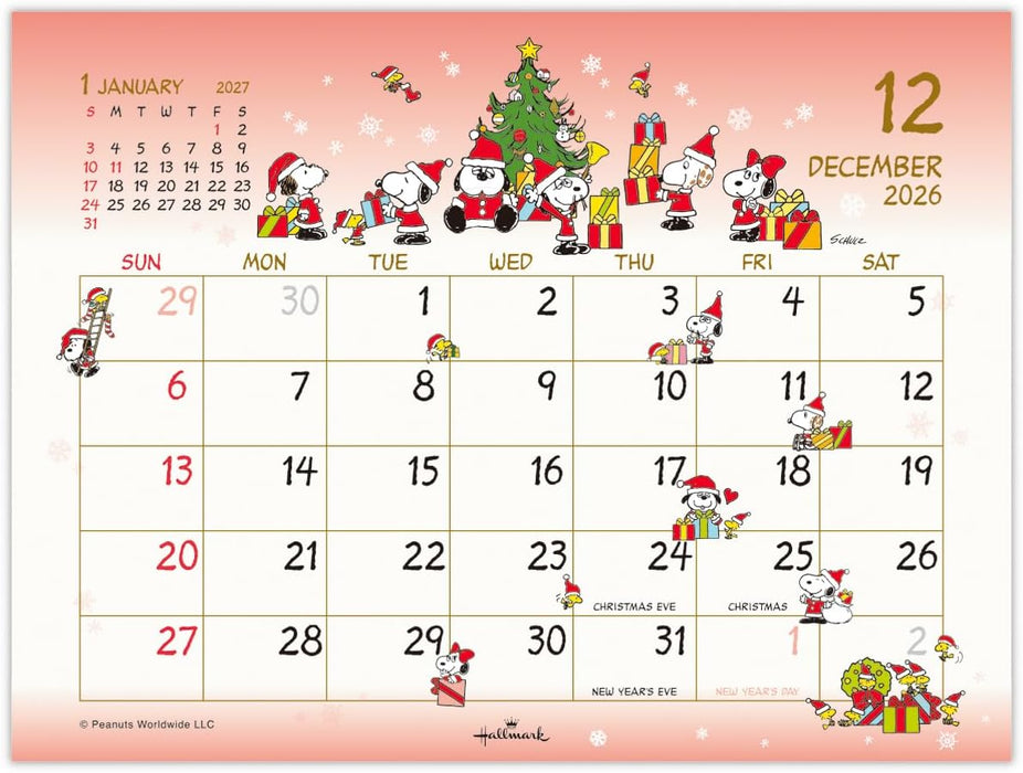 Hallmark Snoopy 2026 Desk Calendar 845490