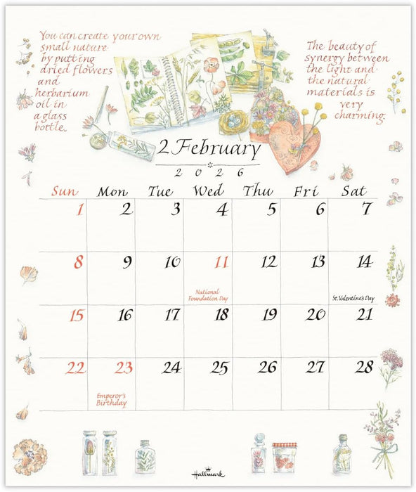 Hallmark 2026 Wall Calendar The Herb Catalogue Small 845414