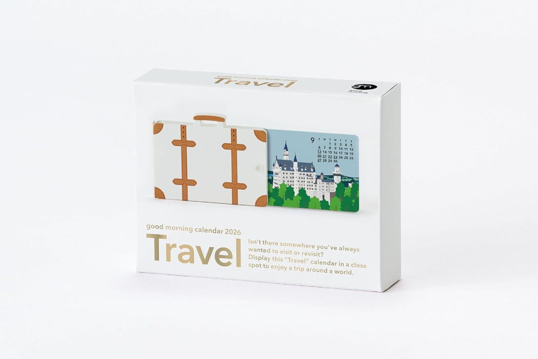 good morning 2026 desk calendar travel 2364