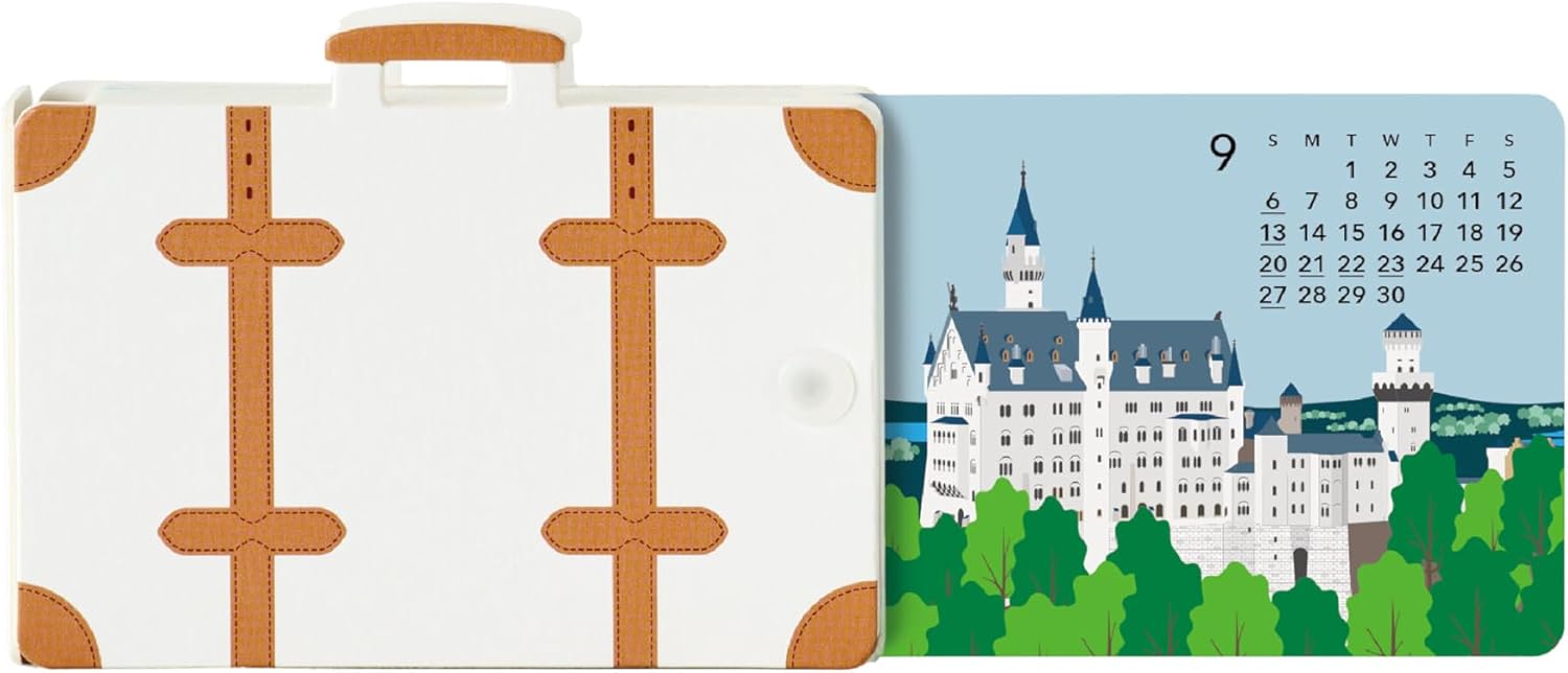 good morning 2026 desk calendar travel 2364