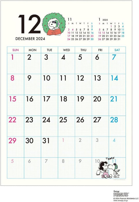 2025 PEANUTS (A3 Eco Type) Calendar No.014