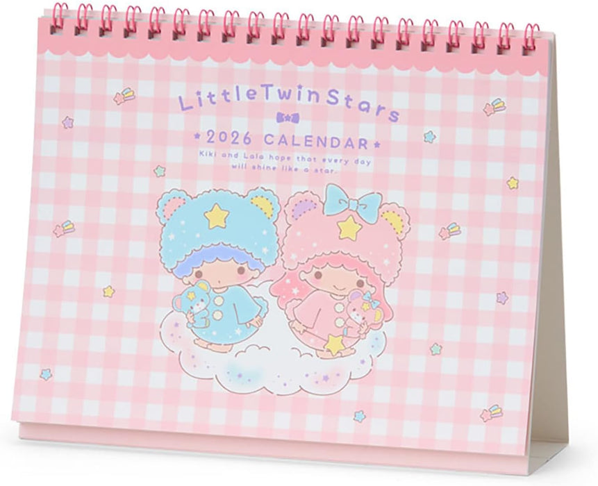 Sanrio Ring Calendar 2026 Little Twin Stars Kiki Lala Desk Calendar 622061