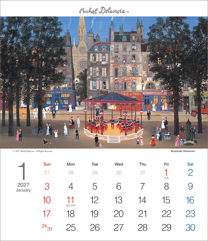 Todan 2027 Desk T Calendar Michel Delacroix CL27-1053