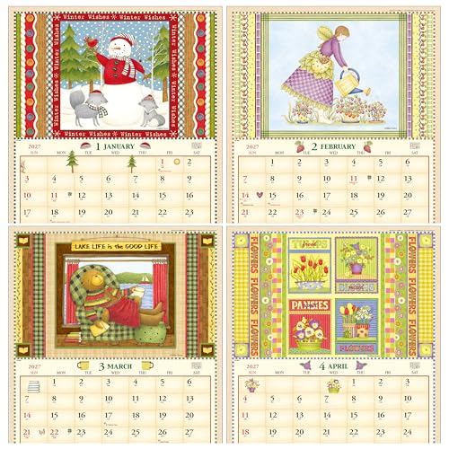 Todan 2027 Wall Calendar Debbie Mumm (American Country) 53.5 x 38cm TD-869