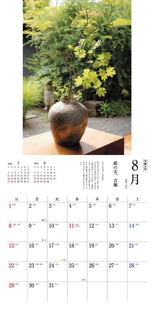 Try-X 2027 Wall Calendar Tea Flower 27CL-476 60x30cm