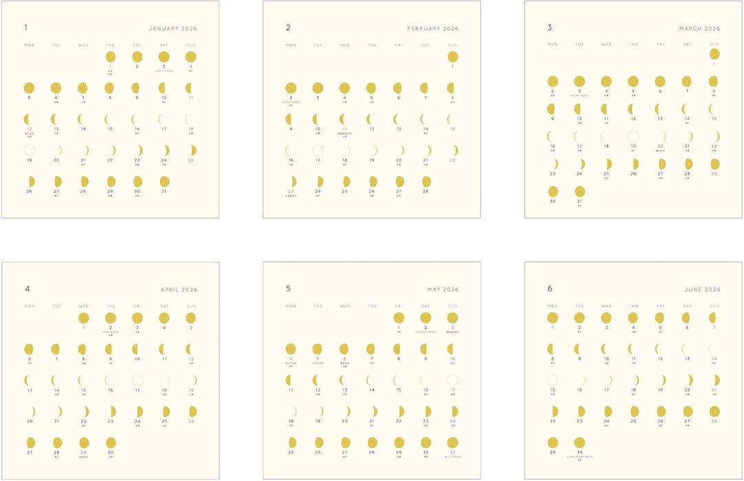 EL COMMUN MATOKA 2026 Desk Calendar Moon Phases CAL-157