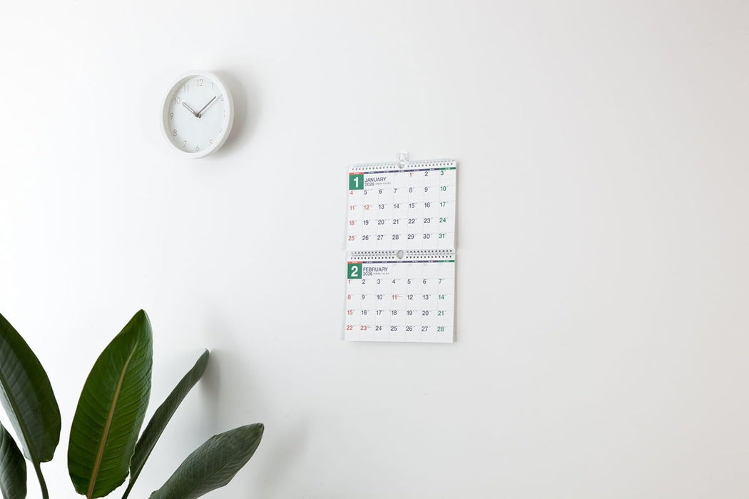 Takahashi 2026 Wall Calendar 2-Month View Double B5 Size E93