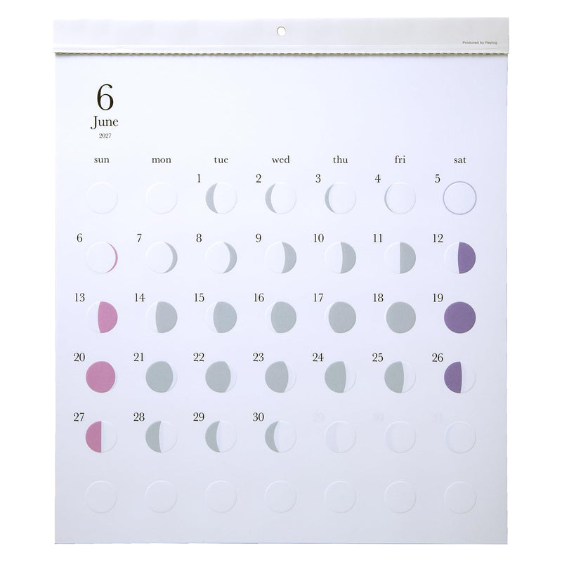 Replug 2027 Wall Calendar Moon Phases Michiru A27-530