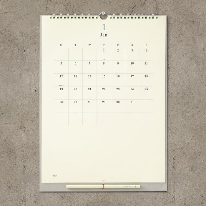 Midori 2026 Wall Calendar MD Calendar 31392006