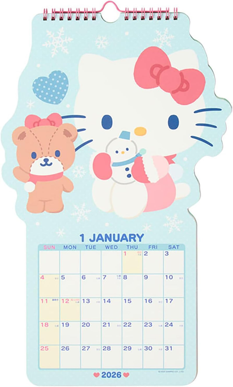 Sanrio Die Cut Calendar 2026 Hello Kitty Wall Calendar 622800