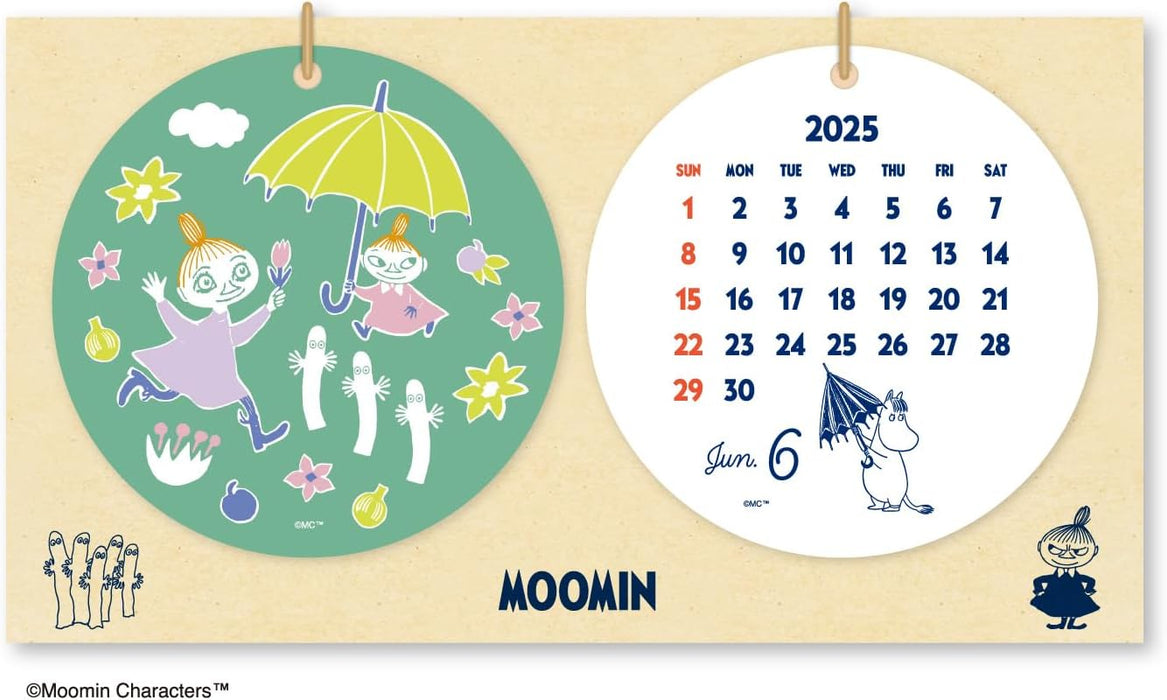 New Japan Calendar 2025 Desk Calendar Moomin NK4111