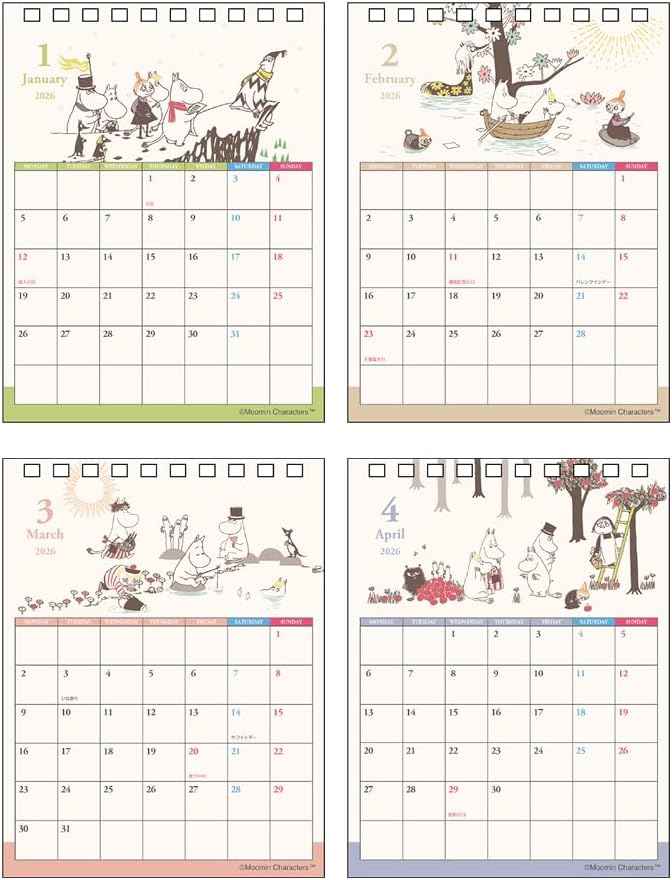 Sun-Star Stationery Moomin 2026 Desk Calendar Moomin S8521697