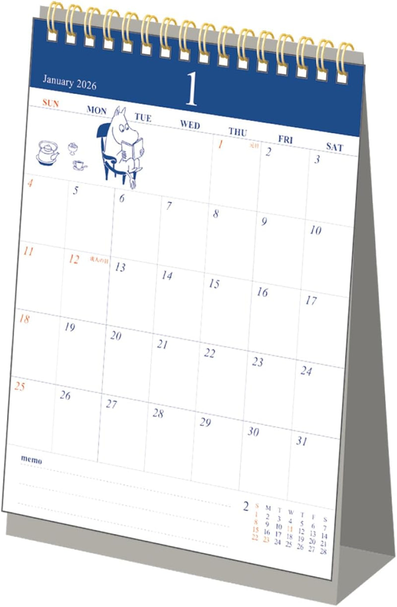 Gakken Sta:Ful 2026 Calendar Moomin Desk Calendar All Stars M09538