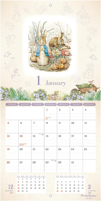 Gakken Sta:Ful 2025 Calendar Peter Rabbit Wall Calendar AM15033