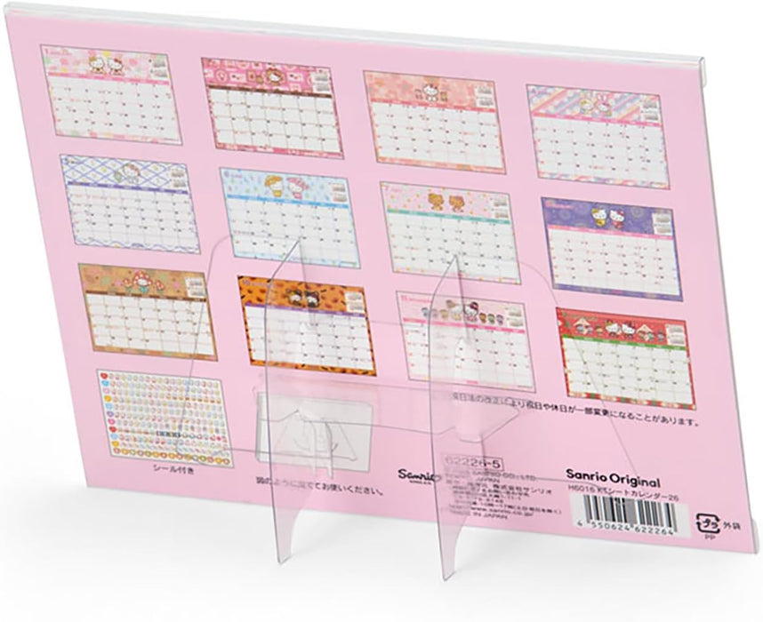 Sanrio Sheet Calendar 2026 Hello Kitty Desk Calendar 622265