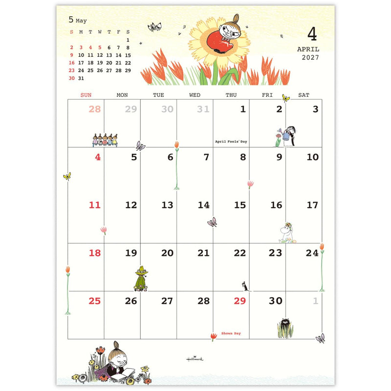 Hallmark Moomin Little My 2027 Wall Calendar Small 853334