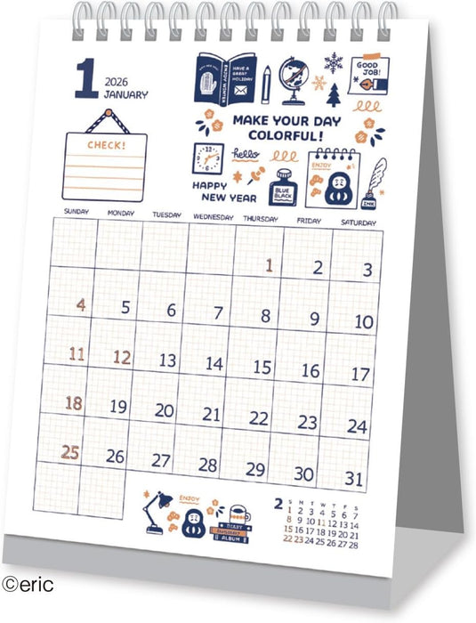 New Japan Calendar 2026 Desk Calendar eric NK4200