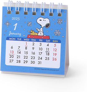 Sanrio Ring Mini Calendar 2025 Snoopy Desk Calendar 451142