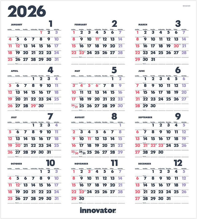 Innovator 2026 Calendar Poster 31402006