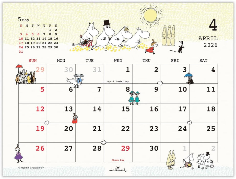 Hallmark Moomin Little My 2026 Desk Calendar 845506