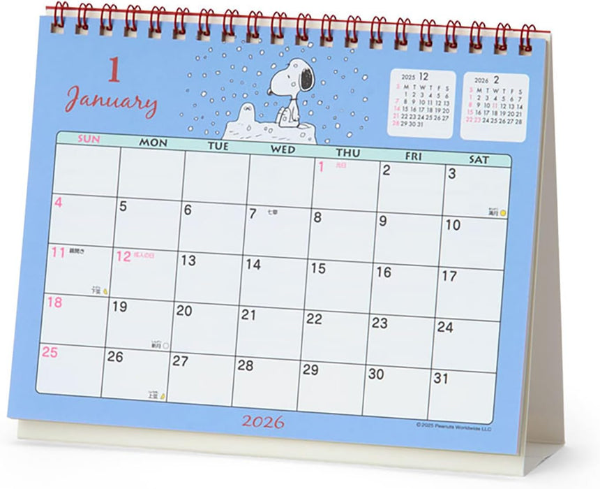 Sanrio Ring Calendar 2026 Snoopy Desk Calendar 622222