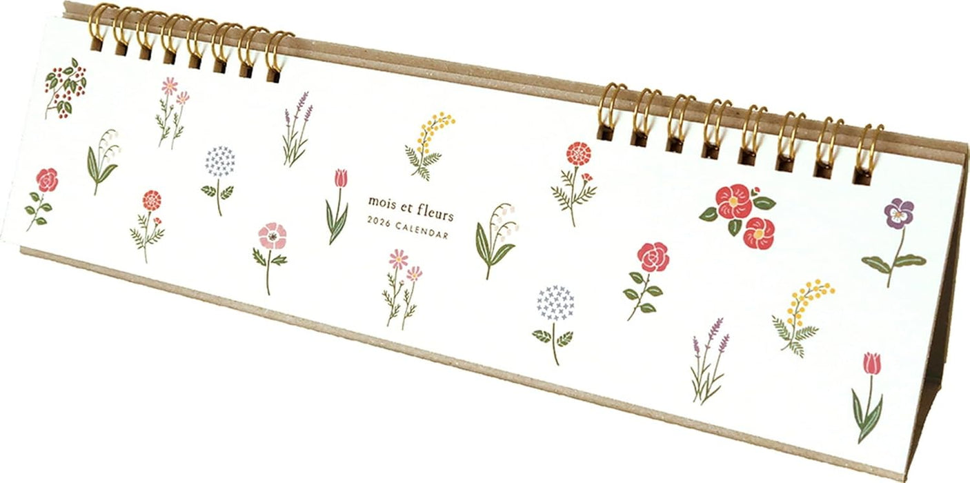 EL COMMUN MATOKA 2026 Desk Calendar mois et fleurs CAL-160