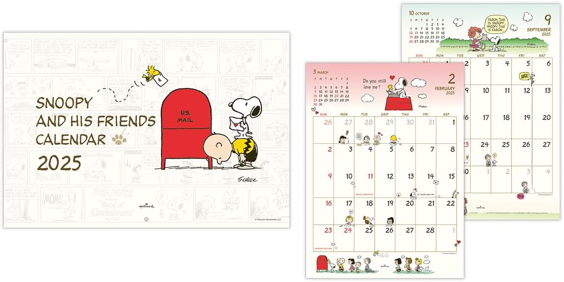 Hallmark Snoopy 2025 Wall Calendar Large 834-708