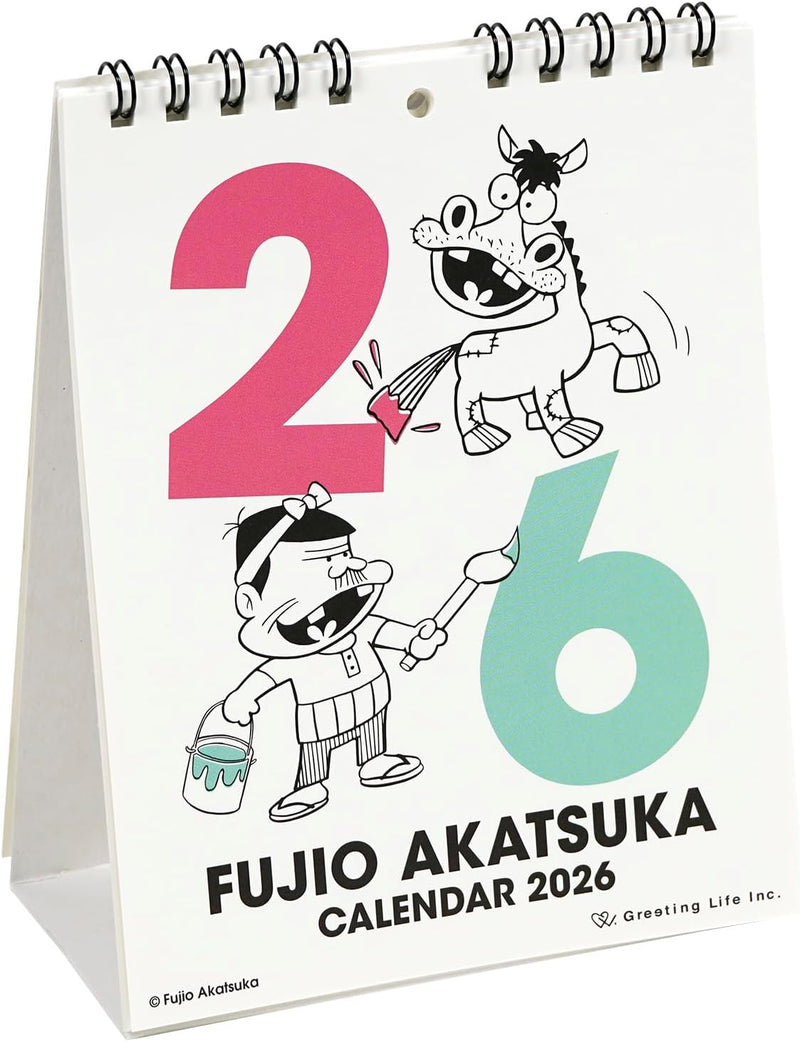 Greeting Life 2026 Desk Calendar FUJIO AKATSUKA Bakabon C-1687-AF