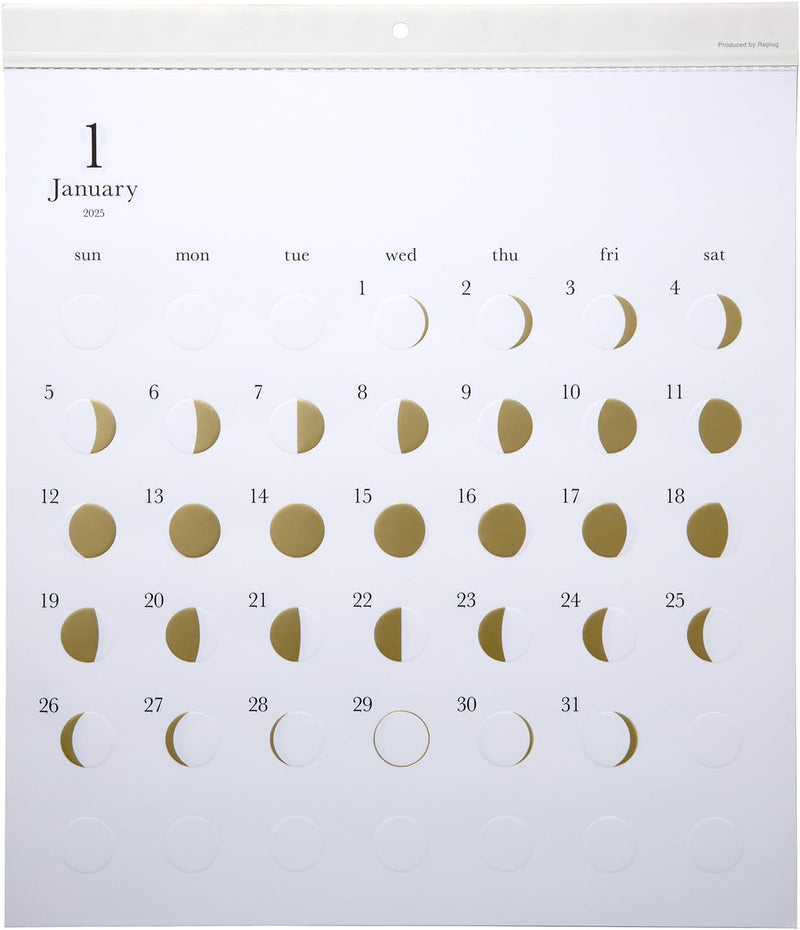 Replug 2025 Wall Calendar Moon Phases Michiru kira A25-452