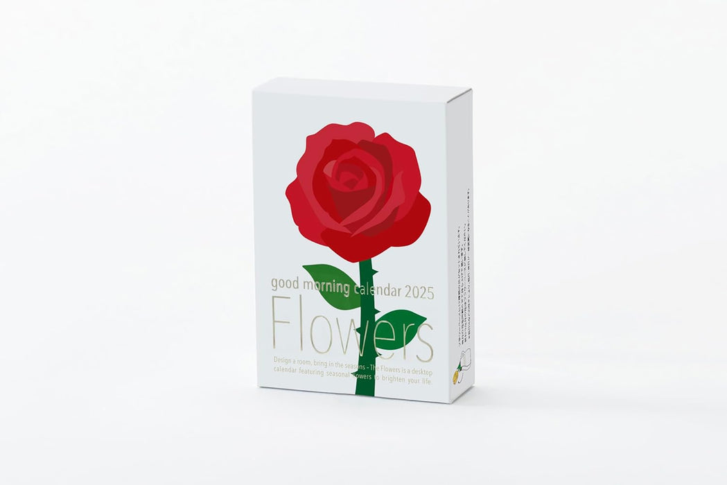 good morning 2025 desk calendar flower 2043