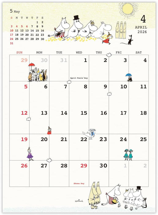 Hallmark Moomin Little My 2026 Wall Calendar Large 845377
